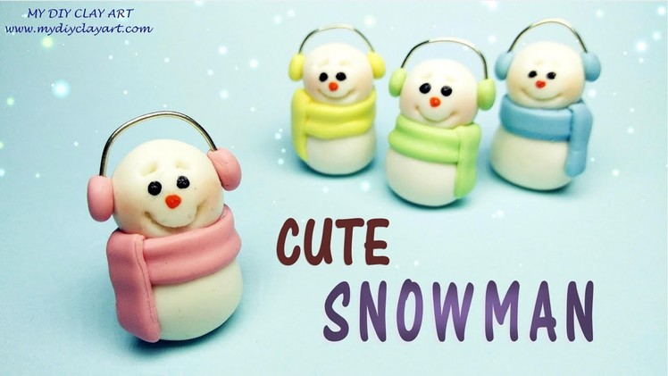 Cute Snowman Charm l Easy Air Dry Clay Tutorial l Christmas