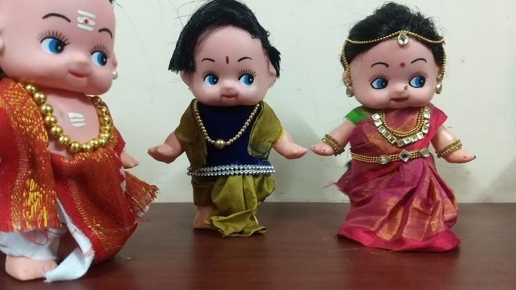 Diy baby Barbie doll to traditional doll #kalpana saranam