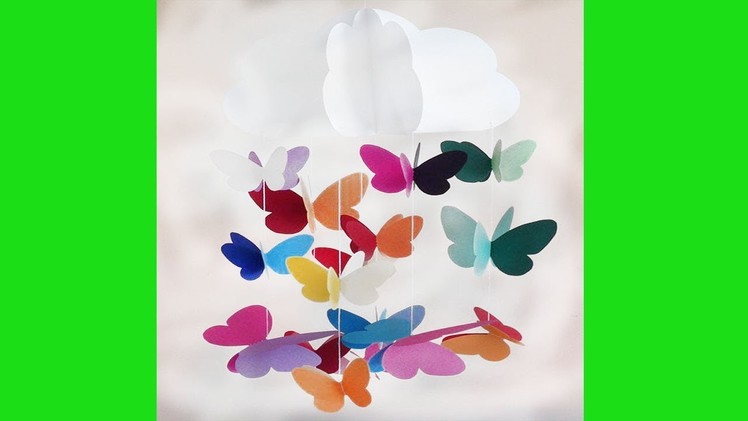 DIY | Butterfly Crib Mobile Decorative Hanging for Theme | Siri Art&Craft |