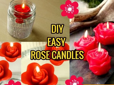 DIY easy floating rose candle