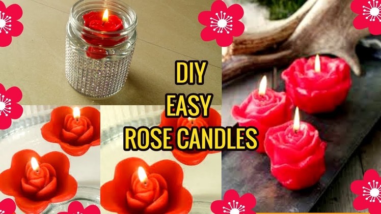 DIY easy floating rose candle