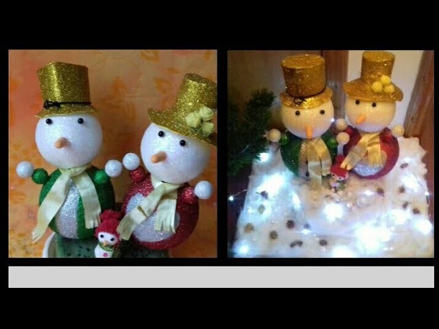 DIY Snowman Family| Christmas Ornament. Winter Decor