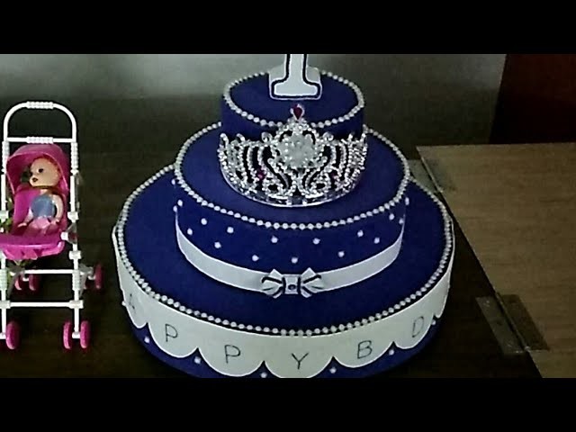 DIY Thermocole.Foam cake#1st Birthday Decoration#SS Krafts#21