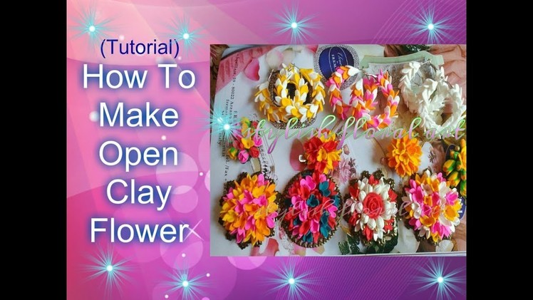 Easy Method Airdry Clay.Polymerclay Flower **Super Easy Tutorial**