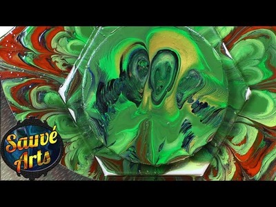 Fluid Acrylic Painting - Fluorescent 3D Pour and Drips