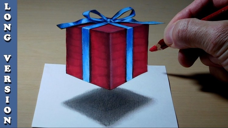 Gift, 3D Trick Art on Paper, Long Version