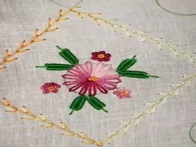 HAND EMBROIDERY  FLOWER PATTERN BY ATIB EASY LEARNING