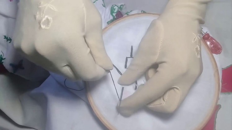 Hand embroidery Rope stitch