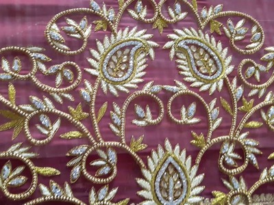 Heavy Bridal Maggam work in clear view - Hand embroidery video