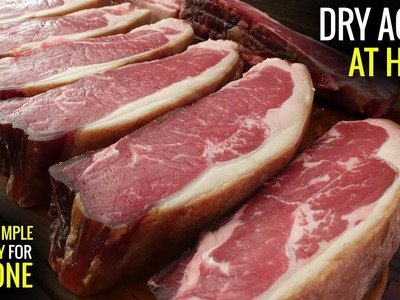 How to DRY AGE STEAKS AT HOME for Sous Vide - DIY Dry Aged