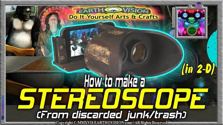 How to make a Stereoscope. 3D viewer (from junk.trash)(in 2D)(Do It Yourself Arts & Crafts)