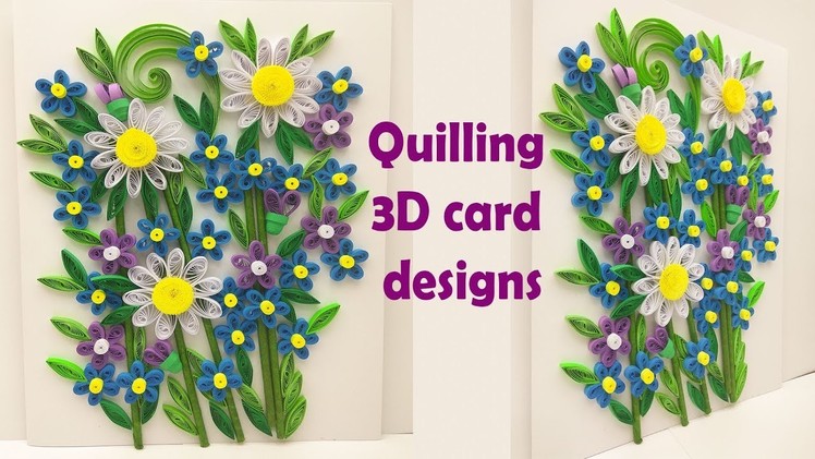 How to make handmade greeting card | quilled greeting card ideas | Quilling designs | tutorial
