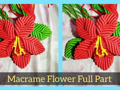 How To Make  Macrame Flower || Simple Macrame Flower tutorial || Full Making Video || #Design1