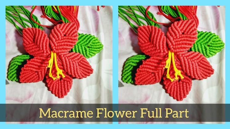 How To Make  Macrame Flower || Simple Macrame Flower tutorial || Full Making Video || #Design1