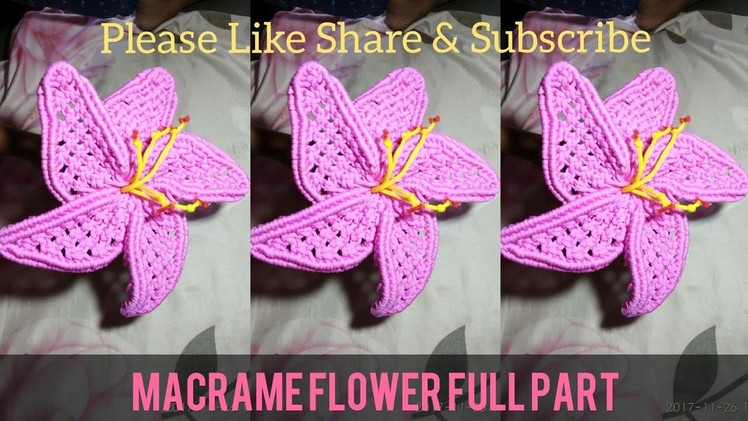 How To Make Macrame Lilly Flower Full Making Video || Macrame Flower Tutorial || #Design2