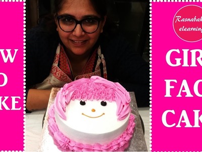 How to make Simple Girl Face cake: decorating tutorial