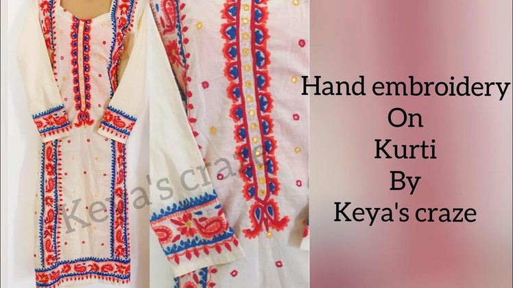 Kurti. kameez Hand embroidery | Keya's craze.157