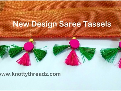 Latest Design Saree Kuchu | New Design Saree Tassels | Full Tutorial | www.knottythreadz.com