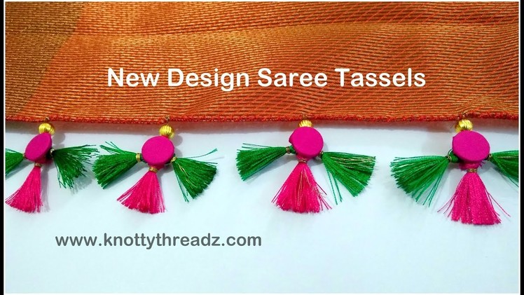 Latest Design Saree Kuchu | New Design Saree Tassels | Full Tutorial | www.knottythreadz.com