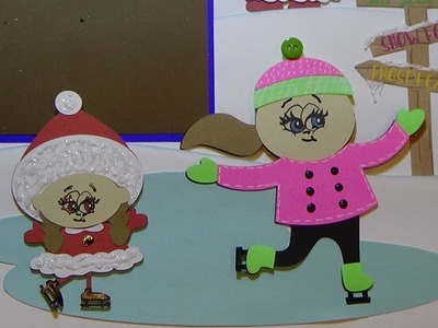 Let It Snow:  2 page 12x12 Scrapbook Layout: Using Cricut