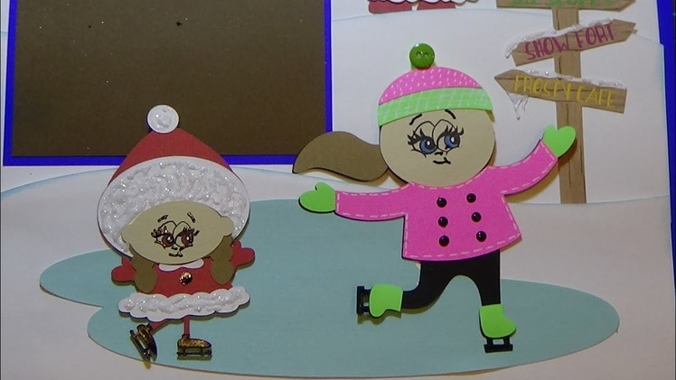 Let It Snow:  2 page 12x12 Scrapbook Layout: Using Cricut