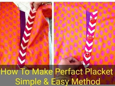 Make Perfect Placket An Easiest Way - Fashion Designer Technique