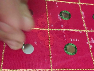 Making of MIRROR work in checks pattern - Hand embroidery