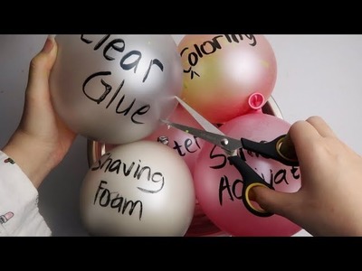 Making Slime With Giant Baloons! ♡ Baloon Popping Slime Tutorial! (getting messy)
