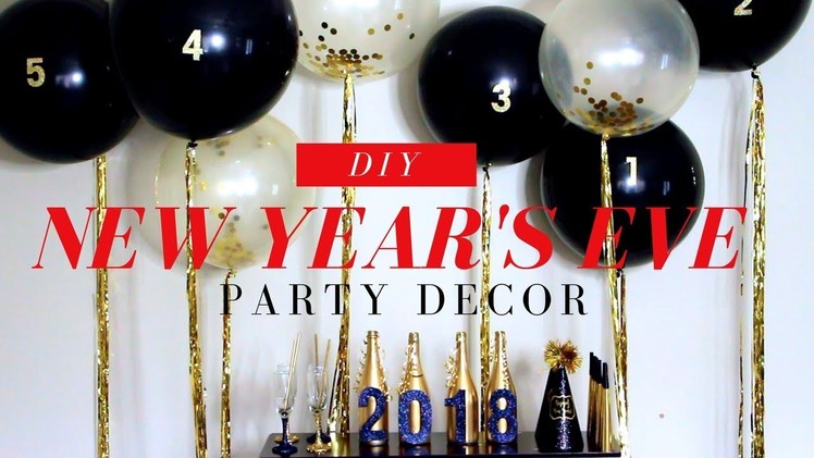 NEW YEAR'S BALLOON BACKDROP | DIY NEW YEAR'S EVE PARTY DECOR