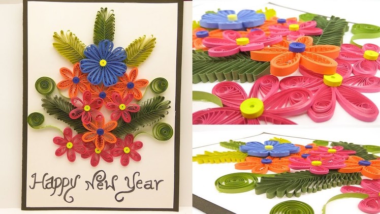 Paper quilling card | new year greeting card | new year 2018 | handicrafts | Magic quill