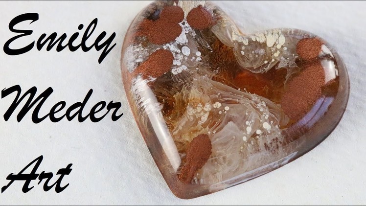 Resin Art Tutorial, Heart Charm Casting Made with Alcohol Inks. Super cool effects!