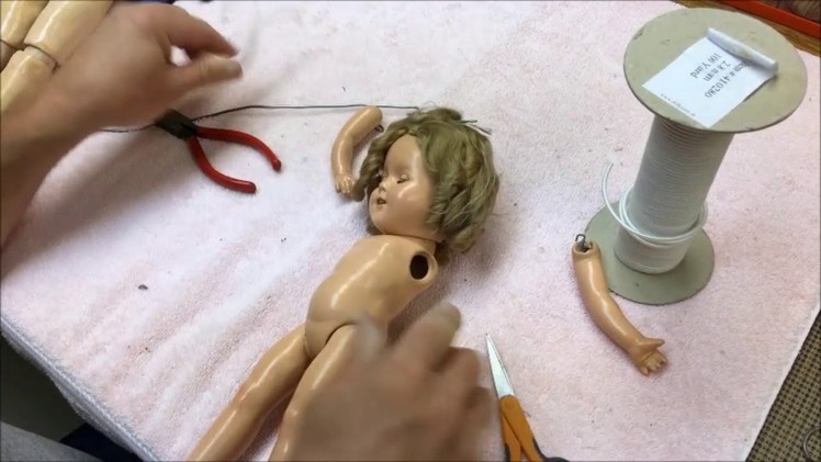 Restring A Vintage Shirley Temple Doll Doll Repair Tutorial