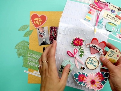 Scrapbook With Me | Hustle & Heart Layout with Sticker Prints