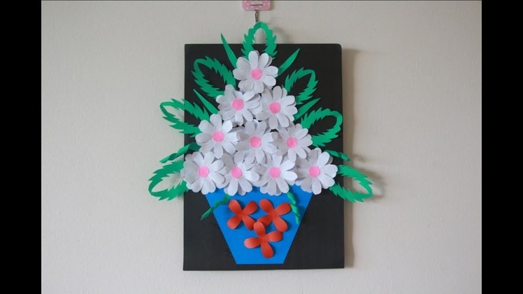 Simple Home Decor | Wall Decoration Hanging Flower | Beautiful Paper Craft Ideas | Diys