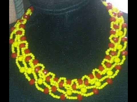 The tutorial on how to make this flatron beaded necklace