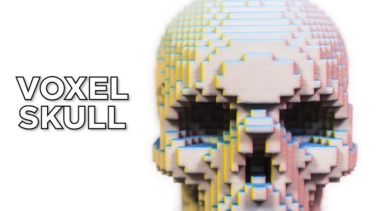 The Voxelized Skull. Full Color 3D Printed Illusion