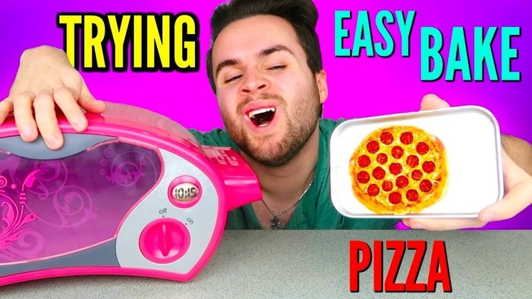 TRYING EASY BAKE OVEN PIZZA MEAL! - DIY Tiny Pizza & Cookies Taste Test!