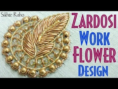 Zardosi Work Flower design || Zardosi Work || hand embroidery