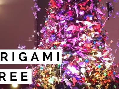 2017 ORIGAMI TREE at Museum of Natural History AMNH - Origami Holiday Tree NYC