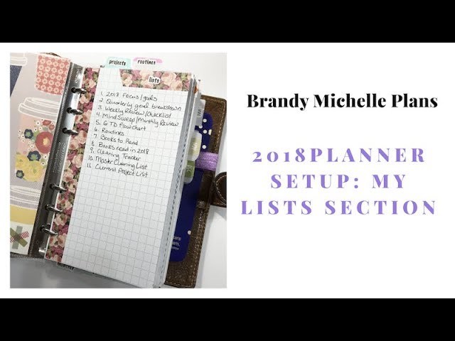 2018 Planner Setup: My Lists Section (GTD)