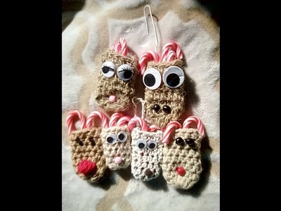 6-Crochet Sticky Eyes Reindeer Ornament