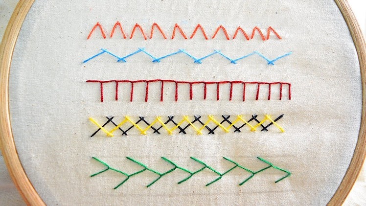 Basic Hand Embroidery Stitches Tutorial for Beginners | Part-2