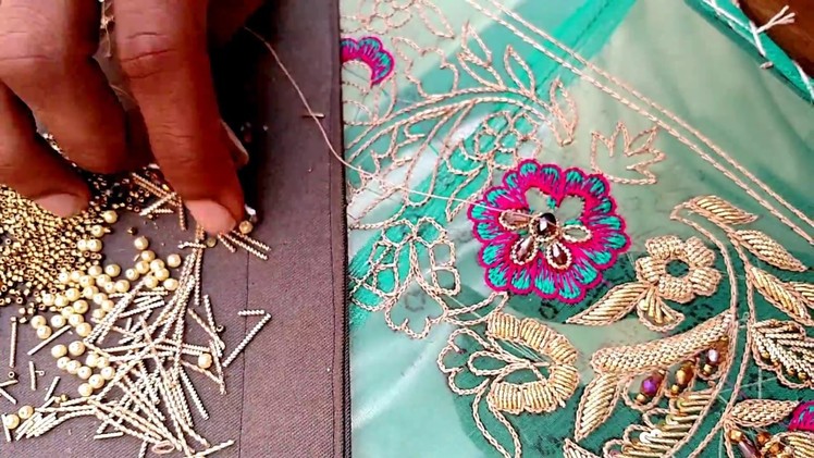 Beautiful Hand Embroidery Dresses | Zardozi work embroidery ideas | Embroidery flower step 1-2 HD