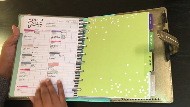 “Budget With Me” December 2017 | Happy Planner Budget Edition Extension.Expansion Pack