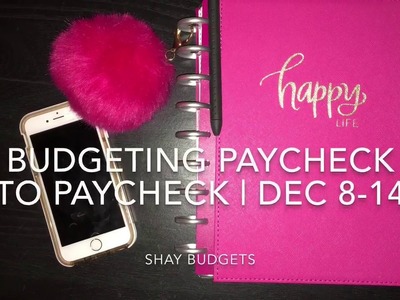 Budgeting Paycheck To Paycheck | 12.8-12.14 | Happy Planner Budget Extension Pack