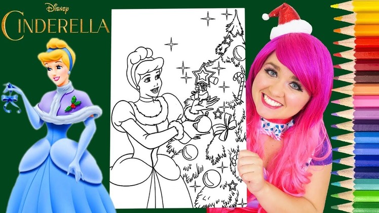 Coloring Cinderella Christmas Winter Coloring Book Page Prismacolor Colored Pencil | KiMMi THE CLOWN