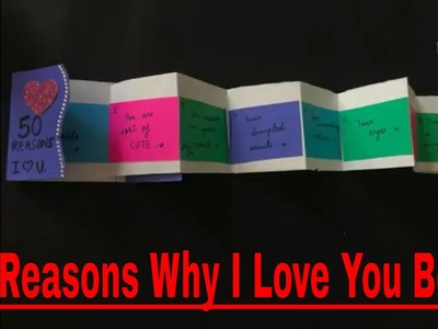 DIY 50 reasons why I Love You Book for him.her | Tutorial