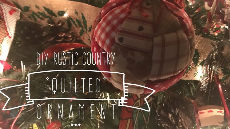DIY Rustic Country “Quilted” Ornament