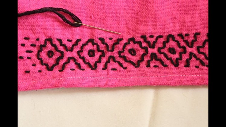 Easy Hand Embroidery designs ( হাতের কাজ ) Hater kaj (7)