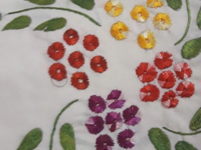 Flower Chicken Stitch | Flower Hand Embroidery | Embroidery Designs Beautiful Custom Flowers